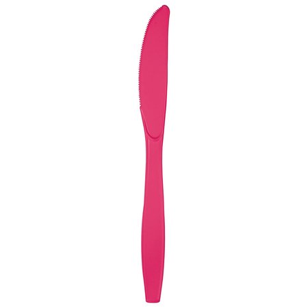 TOUCH OF COLOR Hot Magenta Pink Plastic Knives, 7.5", 288PK 010590